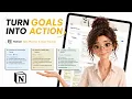 Turn Goals Into Action Notion Task Planner Goal Tracker Free Template