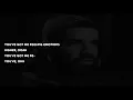 Drake Emotionless with lyrics