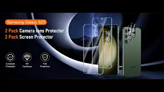 UniqueMe Screen Protector Camera Lens Protector for Samsung installation