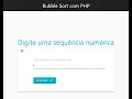 Bubble Sort com PHP
