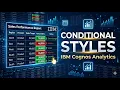6 IBM Cognos Conditional Styling Explained Highlight Data in List Reports