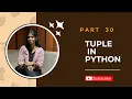 Tuple in Python Part 30 Python Tutorial
