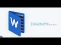 How to Create and Save a Document in MS Word Microsoft Word Tutorial for Beginners