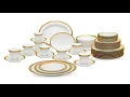 UNBOX WITH ME THE NORITAKE CRESTWOOD GOLD 50 PIECE SET