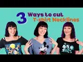T Shirt Cutting Tutorial - Cut Necklines 3 Ways Boat Neck Vneck Off the Shoulder