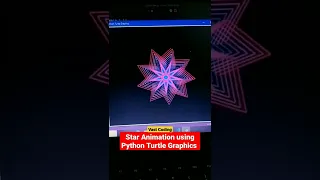 Colorful star shape using Python Turtle Graphics