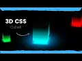 3D CSS Glowing Cube animation Tutorial