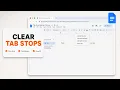 How to Remove Tab Stops in Google Docs 2026 Tabstop Reset