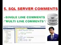 How to write Comments in an SQL Server Script File