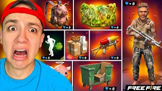 RETO: SOLO PUEDO USAR COSAS GRATIS EN FREE FIRE😱🔥!