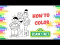 Elmo Grover Bert and Ernie Coloring Page