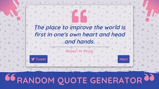 Build a Random Quote Generator using HTML CSS JavaScript