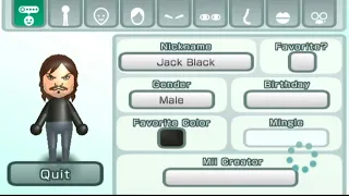 How to make a Jack Black mii
