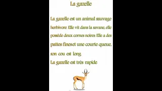 La Gazelle وصف الغزالة بالفرنسية  La Gazelle وصف الغزالة بالفرنسية