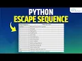 Python Escape Sequences - Learn Escape Sequence in Python Python in Hindi