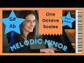 How to Play Piano Scales in G Ab Melodic Minor 1 Octave Explanation Fingering and Hands Together