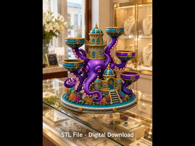 Kraken Citadel Organizer STL File for 3D Print video thumbnail