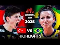 🇹🇷 TURKIYE vs BRAZIL 🇧🇷 | HIGHLIGHTS | Women's VNL 2025