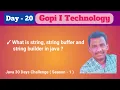 Day-20 What is String String Buffer String Builder in Java Java Full Stack Course By Mr Gopi