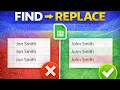 Google Sheets How to Find and Replace