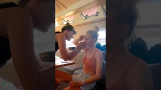 No doctors out here… just an awesome mum 🩺 #sailingfamily #surf #boatlife