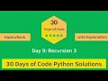 HackerRank Day 9 Recursion 3 problem solution in Python with Explanation 30 Days Of Code