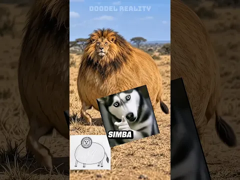 Se os desenhos fossem reais 😅 #desenhos #realidade #selva #reileao #humor