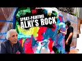 Spray painting a Crazy Rock Feature in Billionaire Alki Davids house