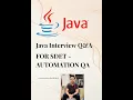 Java Interview Q A Set01 with real time scenarios examples