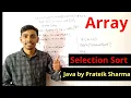 Selection sort technique Java programming ISC ICSE