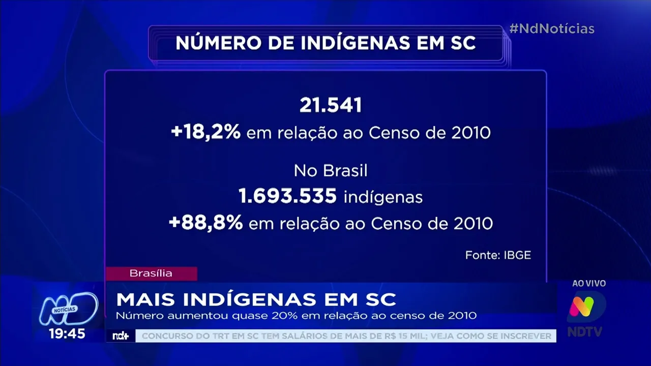 IBGE aponta que o número de indígenas aumentou quase 20% em relação ao censo do ano de 2010