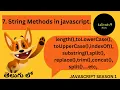 String Methods in javascript telugu javascript string methods for beginners web development