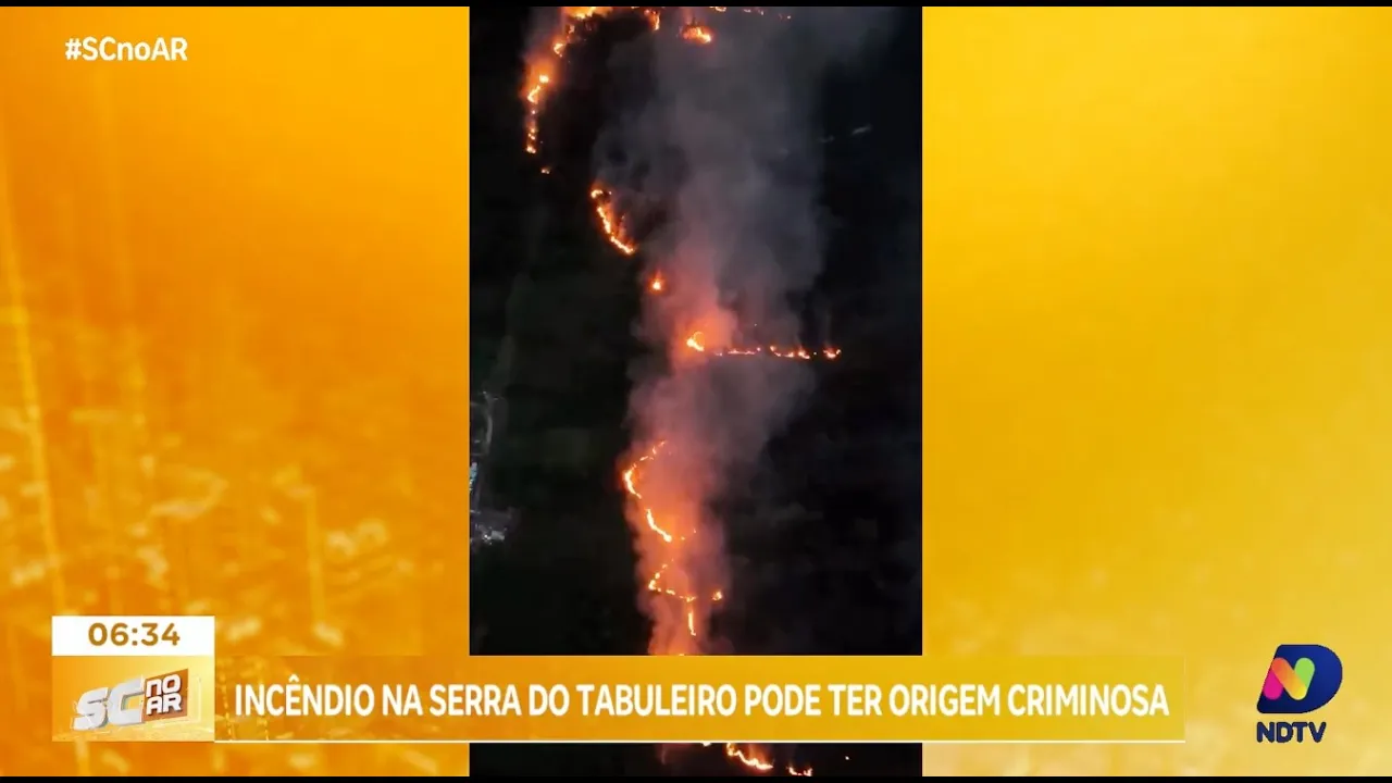 Incêndio na Serra do Tabuleiro: indícios apontam para possível causa criminosa