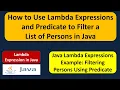 How to Use Lambda Expressions and Predicate to Filter a List of Persons in Java
