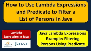 How to Use Lambda Expressions and Predicate to Filter a List of Persons in Java