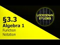 Function Notation Algebra 1 Section 3 3