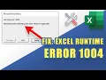 FIX Excel RUN-TIME Error 1004