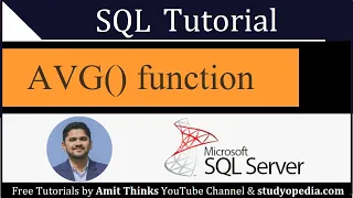 SQL AVG function SQL Tutorial for Beginners