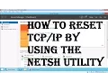 How to reset tcpip and Winsock in Windows Computers