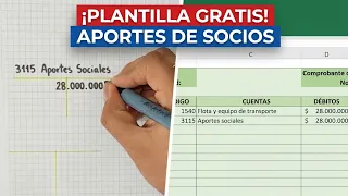 Cómo CONTABILIZAR Aportes de Socios 🤓 Explicación con EJEMPLOS y plantilla Excel GRATIS