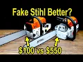 100 Knockoff vs 550 Stihl Chainsaw Let s Settle This Cutting Speed Horsepower Cold Start RPM
