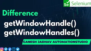 How to handle browser window in Selenium Ganesh Jadhav AutomationStudio