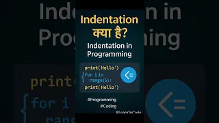 What is Indentation in Python indentation in python indentation kya hai indentation in programming