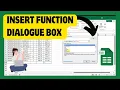 How To Use Insert Function Dialogue Box To Enter Formulas In Excel
