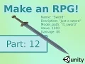 Unity RPG mechanics tutorial series Part 12 Inventory creation