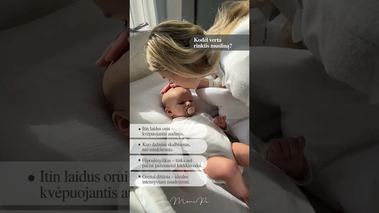 Muslino patalynė "Grafito su baltais taškeliais"