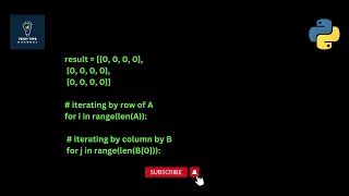 Python Program multiply two matrices using nested loops