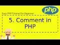 5 Comment in PHP Complete Easy PHP Tutorial For Beginner