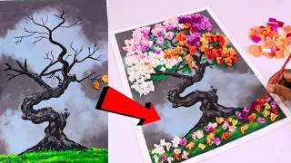 How To Make Beautiful Paper Flower Tree