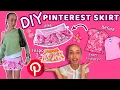 I Turned 2 T-shirts Into a Pinterest Y2K Skirt Pinterest Wardrobe Ep 2